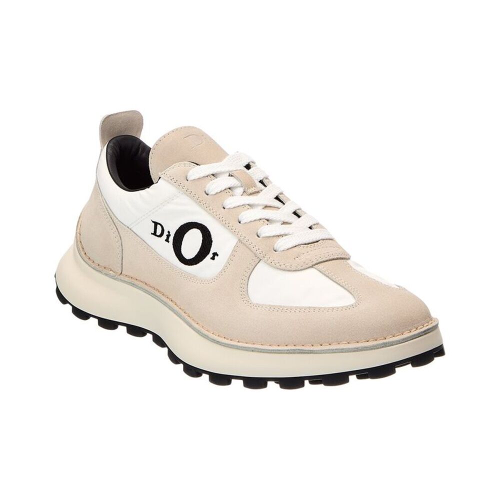 Dior Suede-Trim Sneaker, Beige